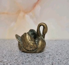 Vintage Brass Swan Candlestick