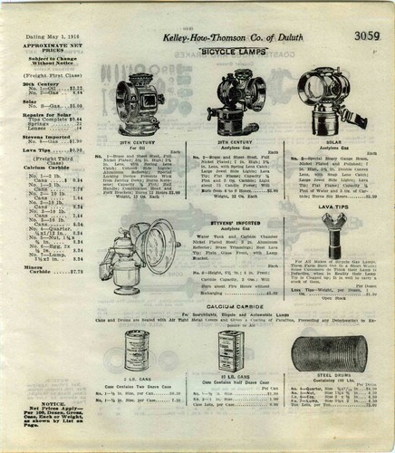 1916 advert bicycle lamps - advert,
