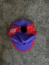 Riding Hat Silk With Pom Pom By Carrots No1 Rider Purple And Red Never Worn