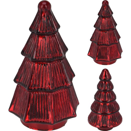 Red glass christmas tree - christmas, |