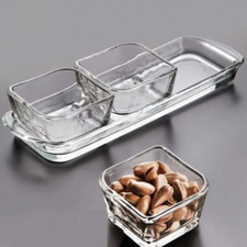 Relish Serving Dishes, Tray with Bowls for Dips, Sauces, Chutneys & Relishes
