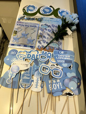Blue Baby Shower Banners, Roses etc Hanging Decor  Party Supplies