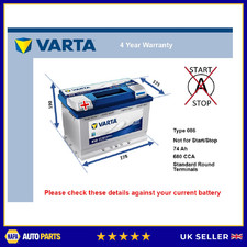 Car Battery E12 Varta 096R