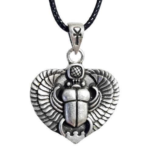Scarab beetle pendant necklace - scarab,