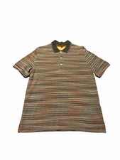 Missoni Polo Shirt Size Small In Khaki RRP £280 Fits Medium