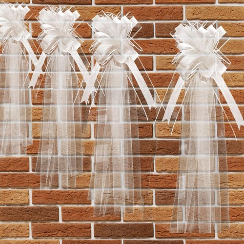 Wedding pew bows church - 4x,
