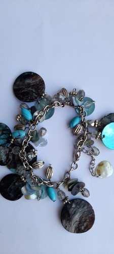 Bracelet teal coloured - teal,