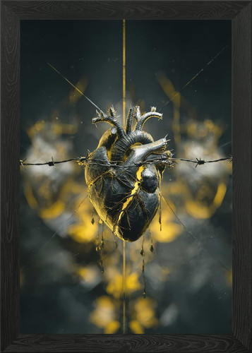 Anatomical heart with - anatomical,