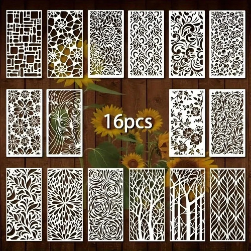 16pcs reusable geometric - reusable, &