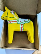 Wooden Yellow Horse Ornament -