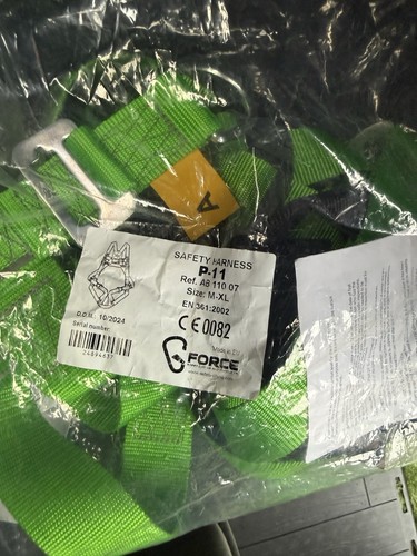 Force green safety harness - green,