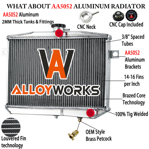 Row aluminum radiator for - 4,