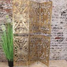 Jaipuri Heirloom Metal Screen Room Divider Gold Home Decor Vintage Style