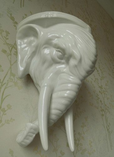 Large ceramic elephant wall - large,