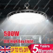 LED High Bay Light 500W Low Bay UFO Warehouse Industrial Garage Workshop Lights