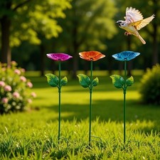 Metal Flower Bird Bath Free