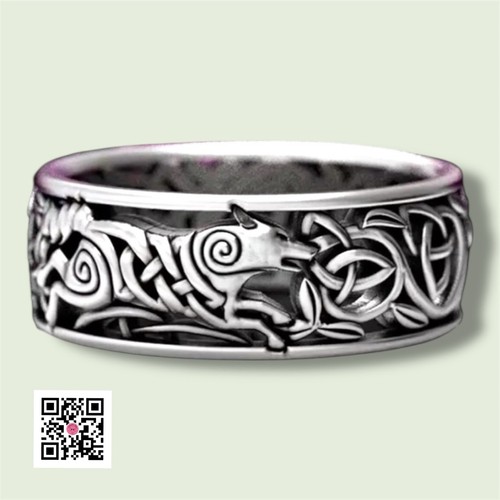 Celtic wolf band 925 - wolf,