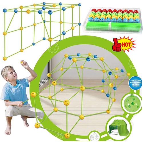 175 pcs kids construction fort - 175,