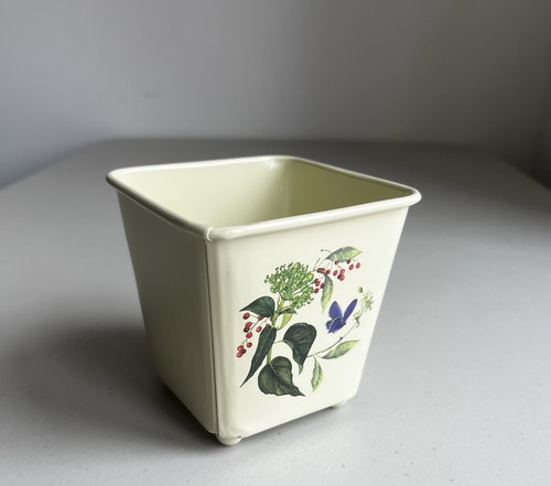 Vintage metal wastepaper bin - metal,