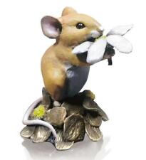 Mouse with Daisy Bronze Figurine Michael Simpson