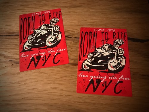 Biker stickers vintage - 2x,