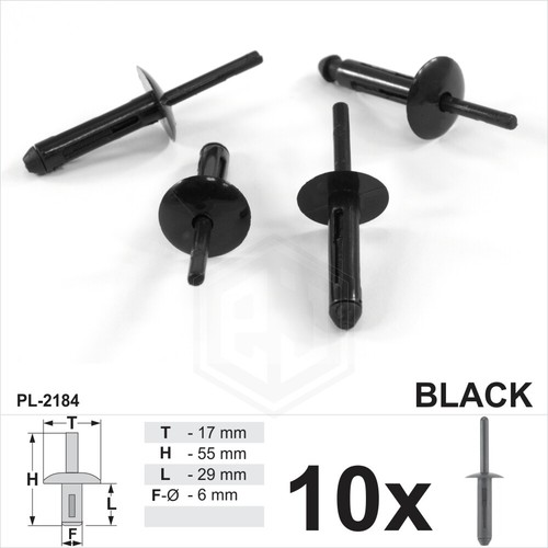 10x 6mm hole clips - 10x,