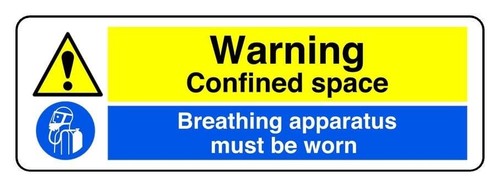 Warning confined space - a,