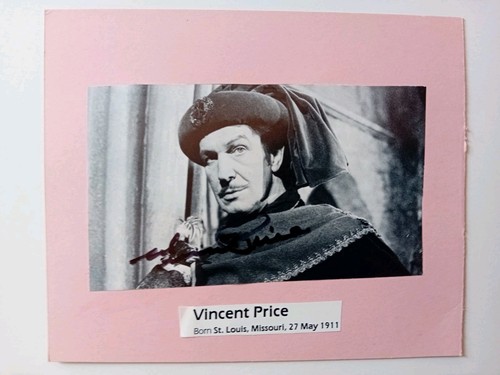 Vincent price signed - price,