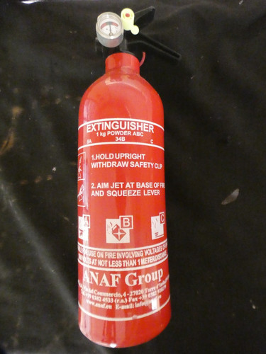 Caravan dry powder fire