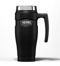 Thermos Stainless King Travel Mug, 470 ml , Large, Colour: Matt Black, tea hook