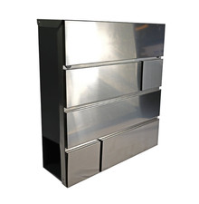 Modern Wall Mounted Postbox - Silver