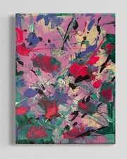 Abstract Modern Art Painting Hand Painted on Canvas 30x23cm Contemporary Decor