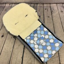 Thick Warm Footmuff Cosytoes Grey Blue Fleece Lined