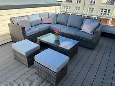 Rattan Corner Sofa Coffee