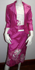 LINEA RAFFAELLI FUCHSIA SKIRT SUIT  WEDDING / RACES  £995  UK 10 & UK 12   BNWT
