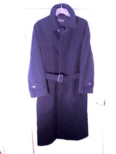 Casanova By ORATOP Finland Mens Black Wool Cashmere  Belted Overcoat 48R new