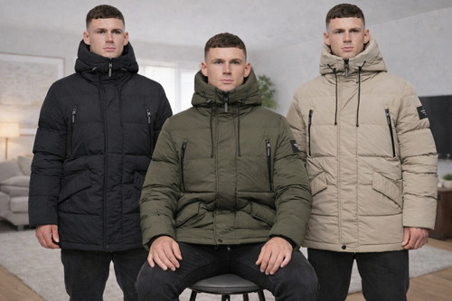 Mens jacket crosshatch long - crosshatch,