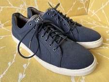 FCUK MENS BLUE CANVAS CASUAL LACE UP TRAINERS SIZE 8 UK 42 EUR 