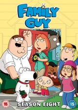 Family Guy: Season Eight DVD (2009) Seth MacFarlane cert 15 3 discs Great Value