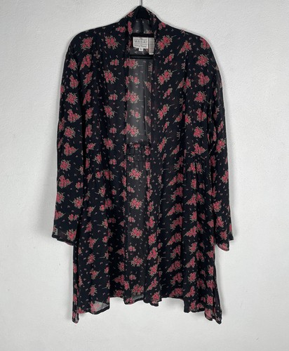 Masai black red floral chiffon - masai,