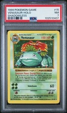Shadowless Venusaur 15/102 Base Set Holo Rare Pokemon Card PSA 7