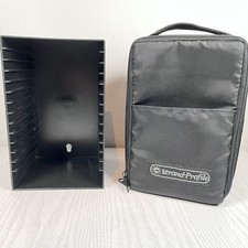 Plastic CD Storage Rack Holds 14 CDs With Carry Case Retro Media Storage Audio