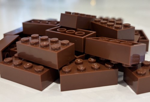 Lego bricks 100 2x4 brown - bricks,