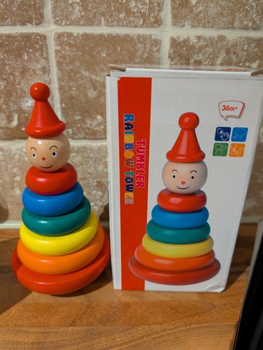 Wooden rainbow tumberler - wooden,