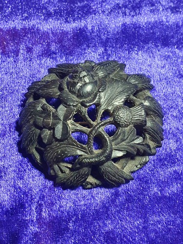 Victorian irish bog oak - oak, carved