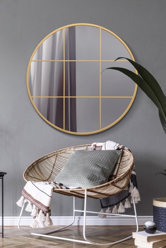 Metal gold circular - gold, window
