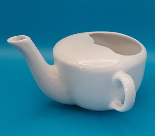 Vintage white ceramic invalid - white,