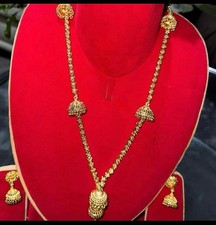 Gold plated  Designer mala  chain  long Necklace