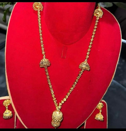Gold plated designer mala - gold,