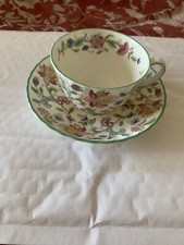 Vintage Minton Haddon Hall Green Tea Cup And Saucer. 1960s